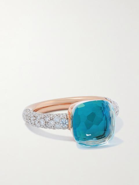 Nudo Classic 18-karat White And Rose Gold Multi-stone Ring