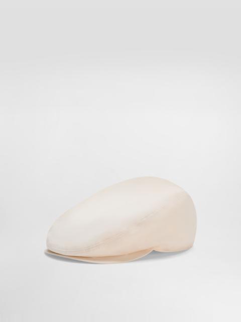 Cotton gabardine flat cap