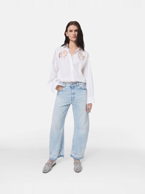 Floral Comely Panel Oxford Shirt