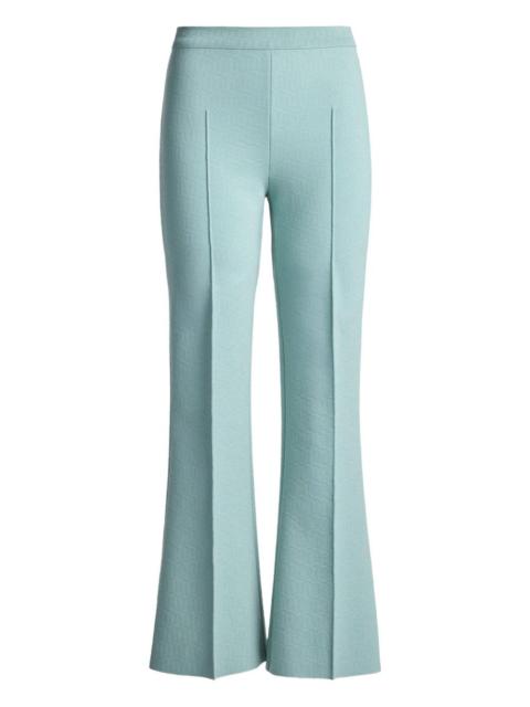 pin-tuck flared trousers