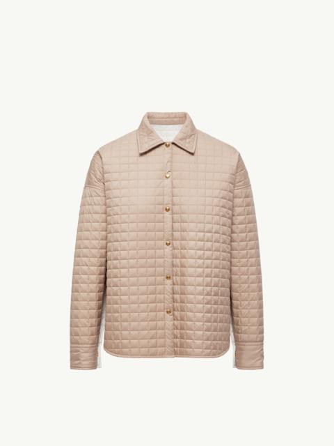 Square-Quilted Reversible Padded Shirt