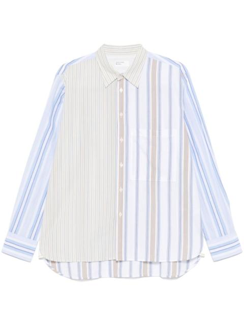mixed-stripes shirt