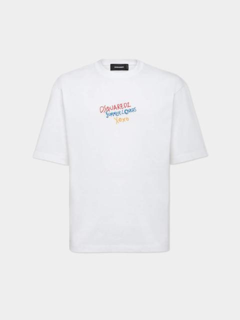 SUMMER LOVERS LOOSE FIT EMBROIDERED T-SHIRT