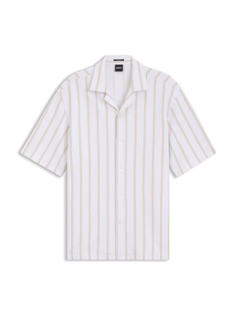 STRIPED RELAXED-FIT SHIRT IN STRETCH COTTON