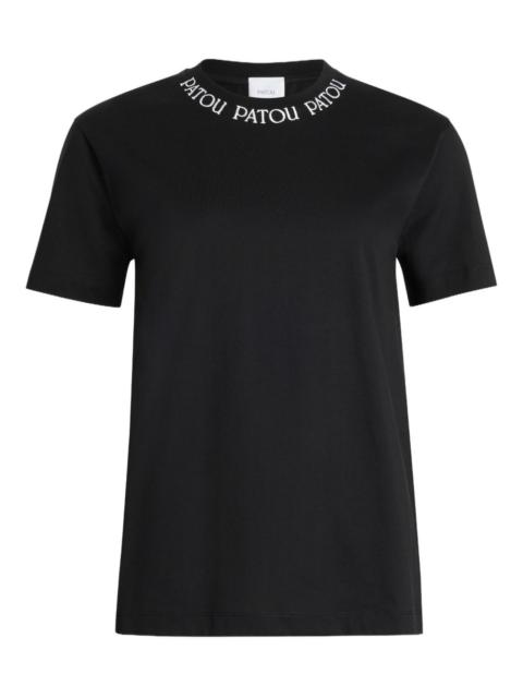 logo-embroidered T-shirt