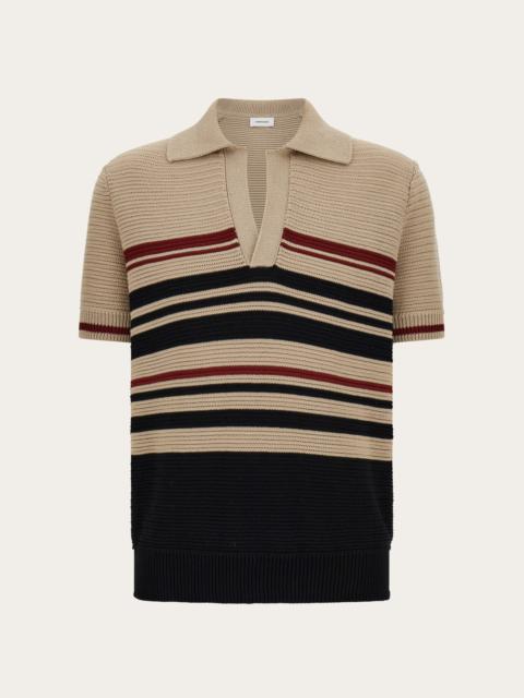 Cotton knit polo shirt