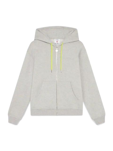 Cashmere Blend Zip-Up Hooded Sweatshirt