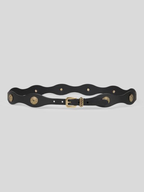 LEATHER BELT WITH JEWEL STUDS