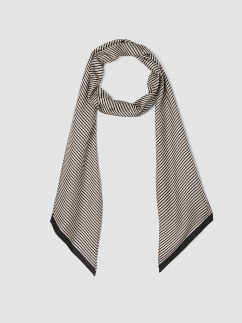 Microstripe Silk Twill Tie Scarf