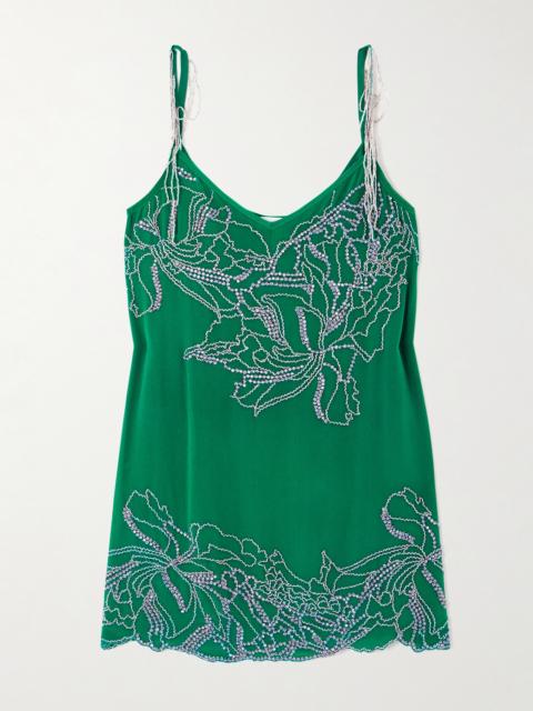 Embellished Silk-crepe Camisole