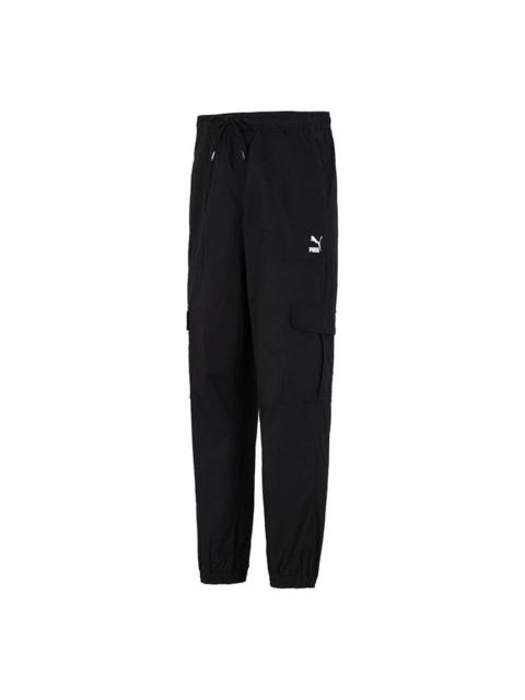 PUMA Woven Cargo Bundle Feet Casual Long Pants Black 533101-01