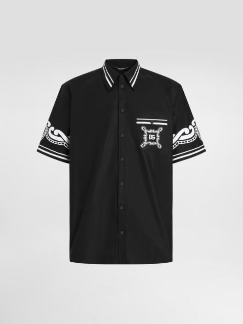 Poplin shirt with printed details