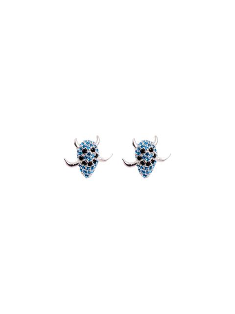 AQUAMARINE SPIKE MONSTER STUDS