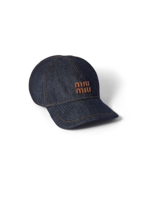 Denim baseball cap