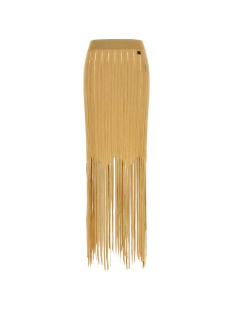 fringed midi skirt