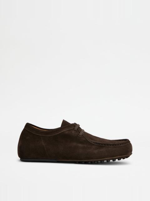 LOAFERS IN SUEDE - BROWN