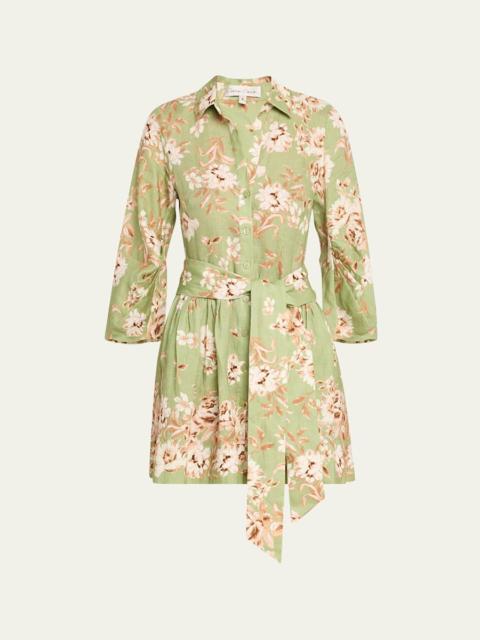 Raya Floral Button-Front Mini Dress