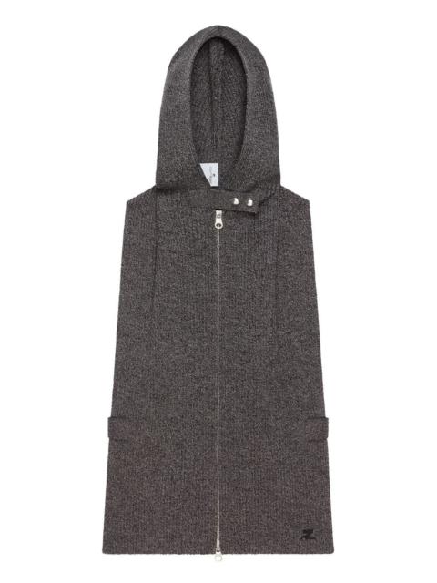 zip-up hooded vest