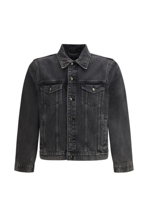 buttoned flap-pocket jacket