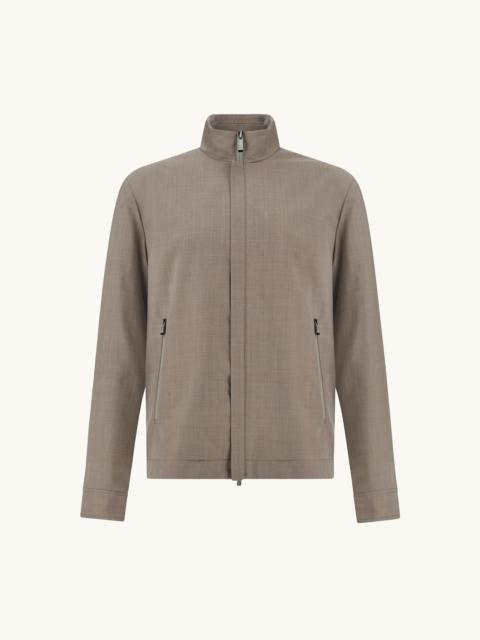 BLOUSON IN WOOL AND SILK