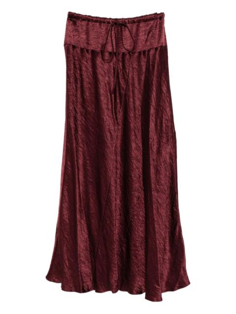 creased-effect skirt