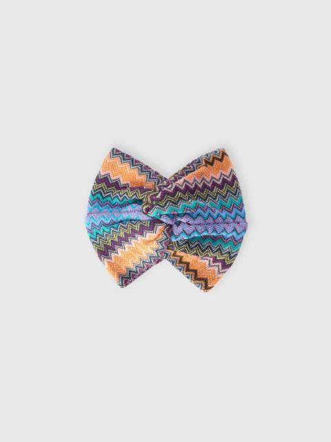 Wool-blend zigzag headband
