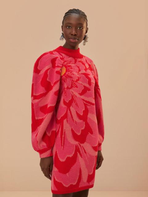 Bold Flower Knit Dress