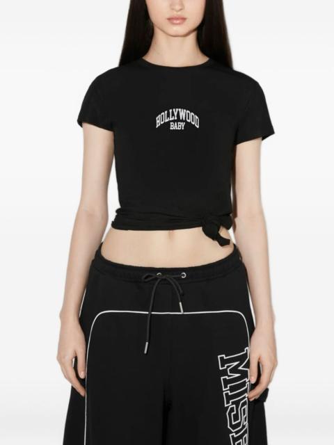 knot-detailed T-shirt