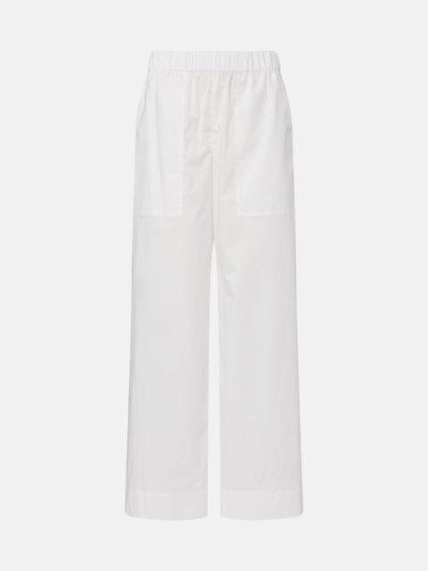 Arden cotton-blend wide-leg pants