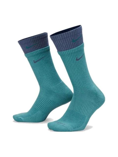 Nike Everyday Plus Cushioned Crew Socks 'Green Blue' DD2795-300