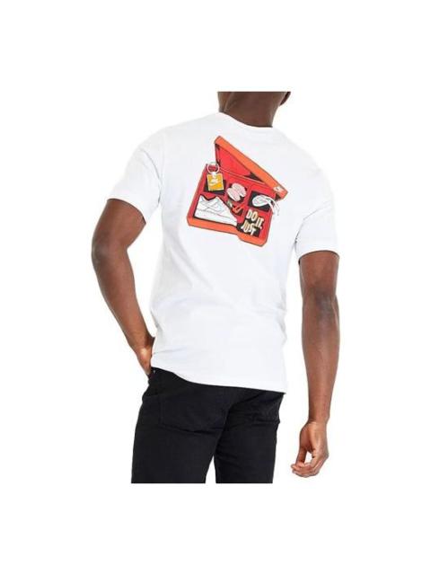 Men's Nike Box Printing Short Sleeve White T-Shirt CI6300-100