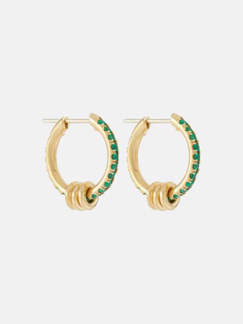 Ara 18kt gold earrings with emeralds