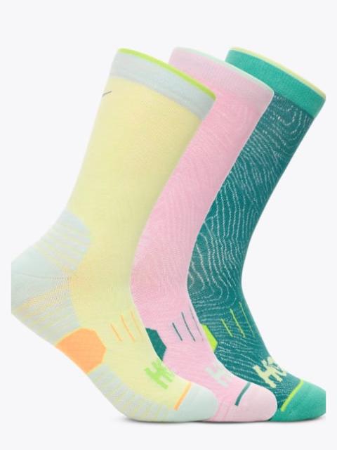 Crew Run Sock 3-Pack in Celery Root/Pk Twlght/Oceanic