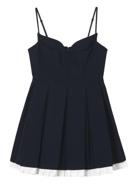 pleated mini dress