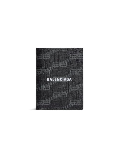 Men's Signature Vertical Bifold Wallet Bb Monogram Coated Canvas  in Black/grey