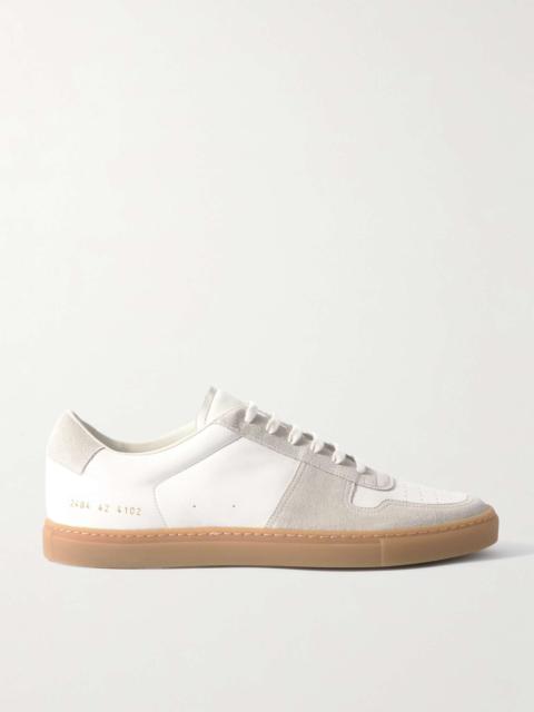 BBall Suede-Trimmed Leather Sneakers