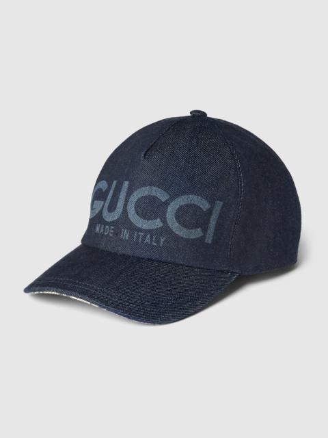Lasered denim baseball hat