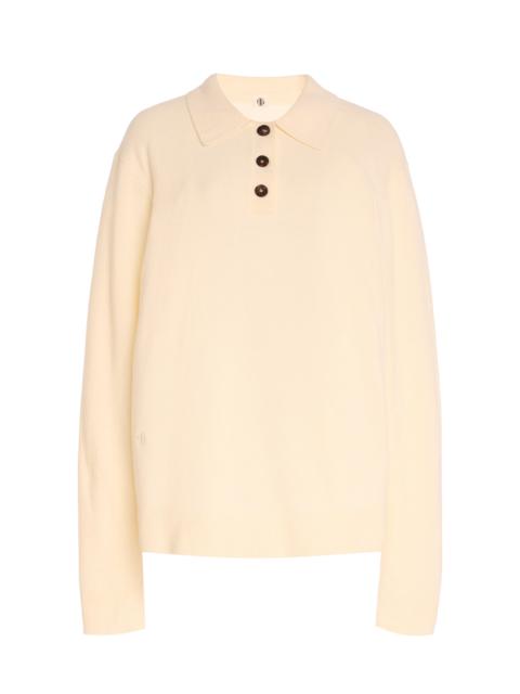 Oversized Wool-Cashmere Sweater ivory
