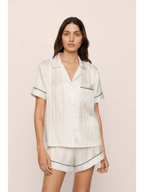 Inez Washable Silk Jacquard Short PJ Set