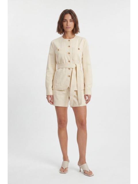 Cotton Utility Button Detail Short