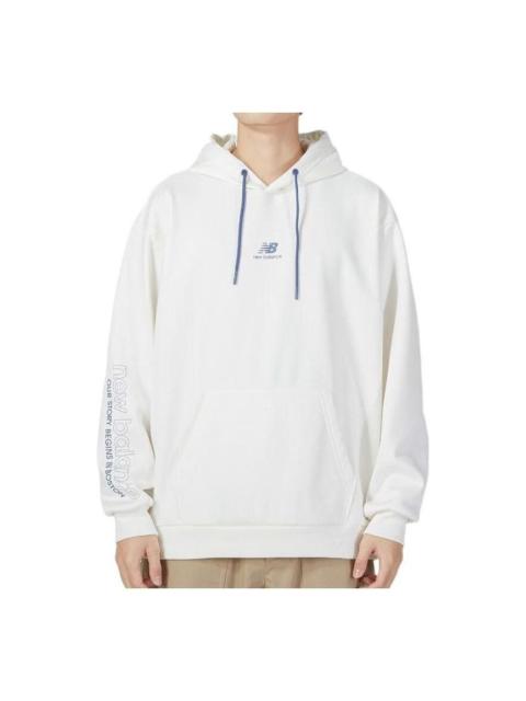 New Balance Logo Print Hoodie 'White' 5CC44623-IV