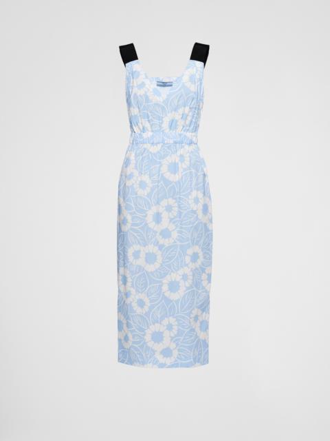 Printed poplin dress