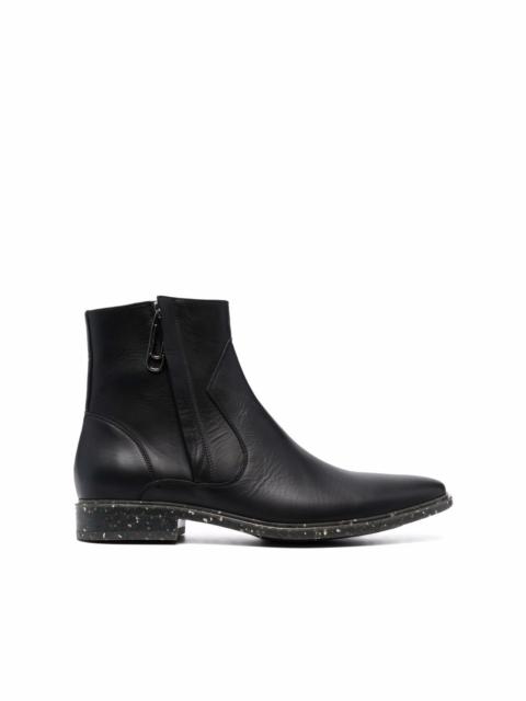 Paperclip panelled ankle boots