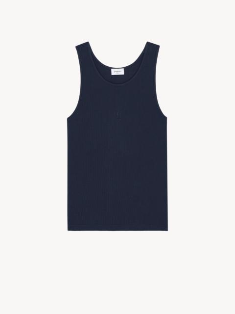 CASSANDRE TANK TOP IN RIBBED COTTON JERSEY