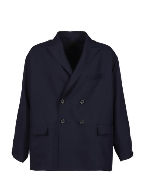 TECH DOUBLE-BREASTED JACKET / NVY