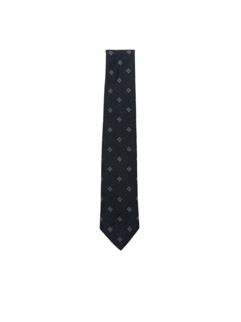 dotted silk tie