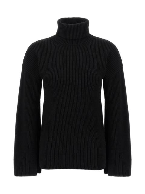 Ribbed wool turtleneck sweater