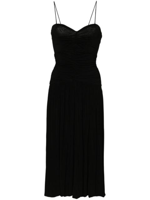 Elisabeth ruched midi dress