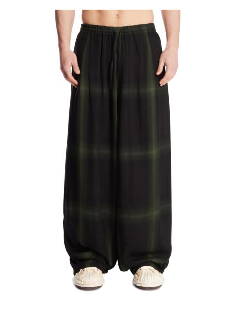 Black Oversize Checkered Pants