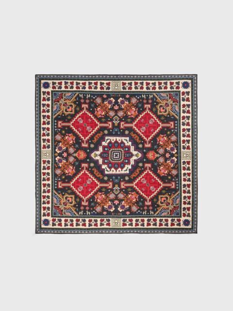 Winter blanket scarf navy/red